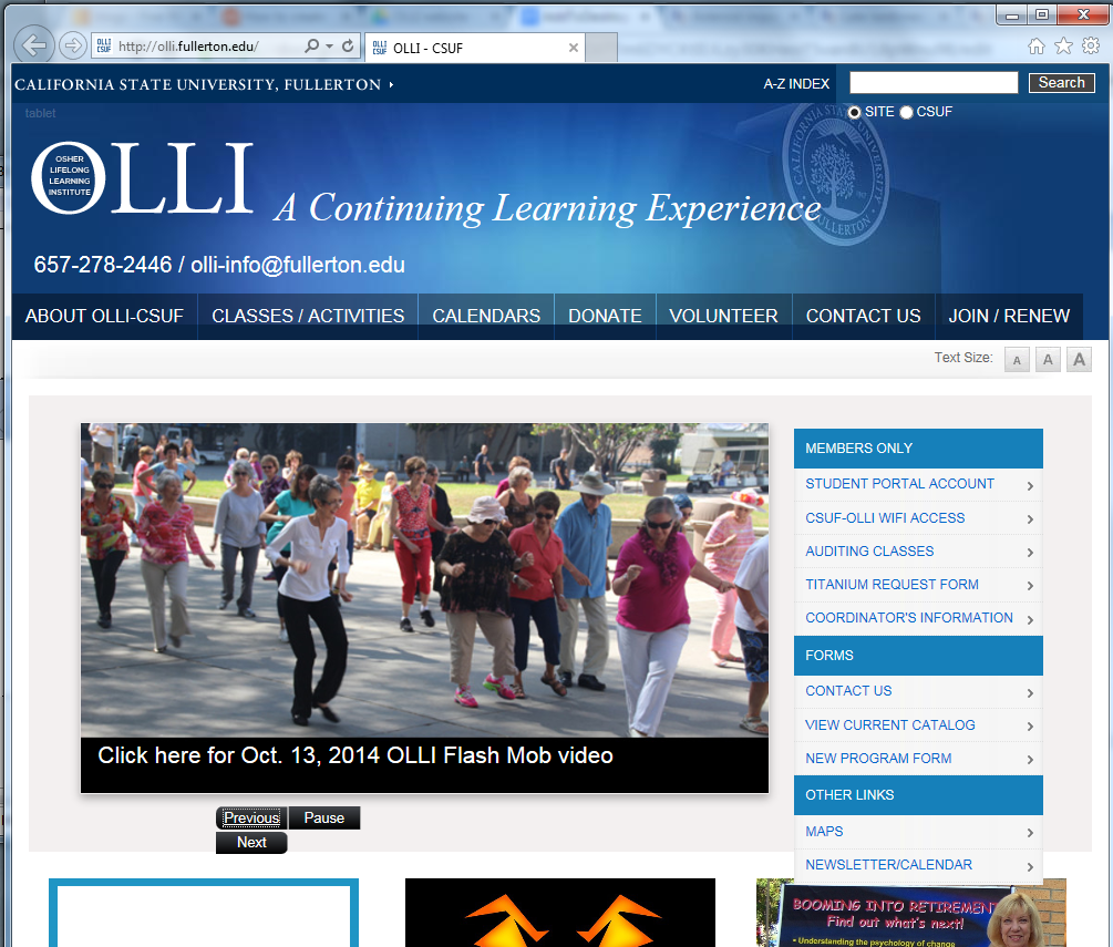 OLLI Home Page