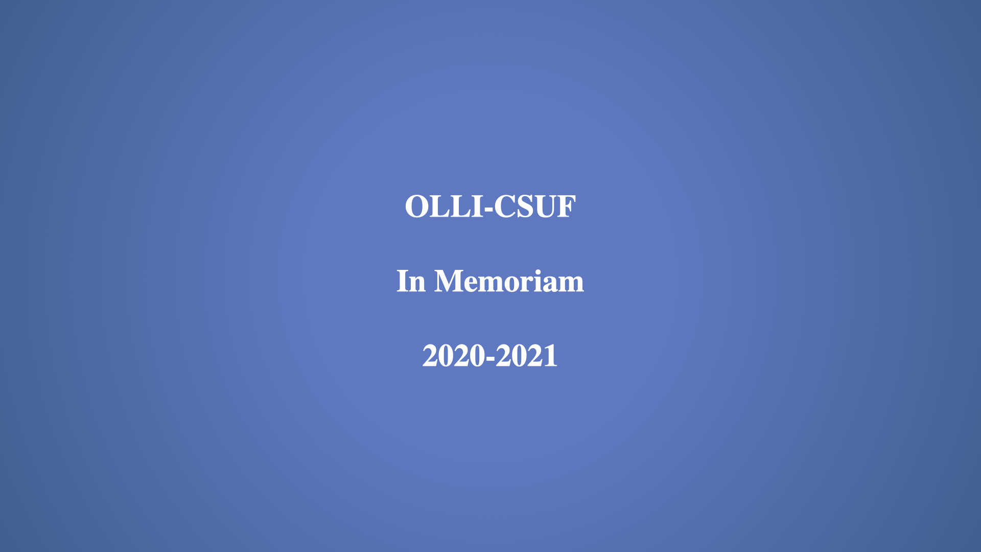 Click here to view the In Memoriam 2021 tribute