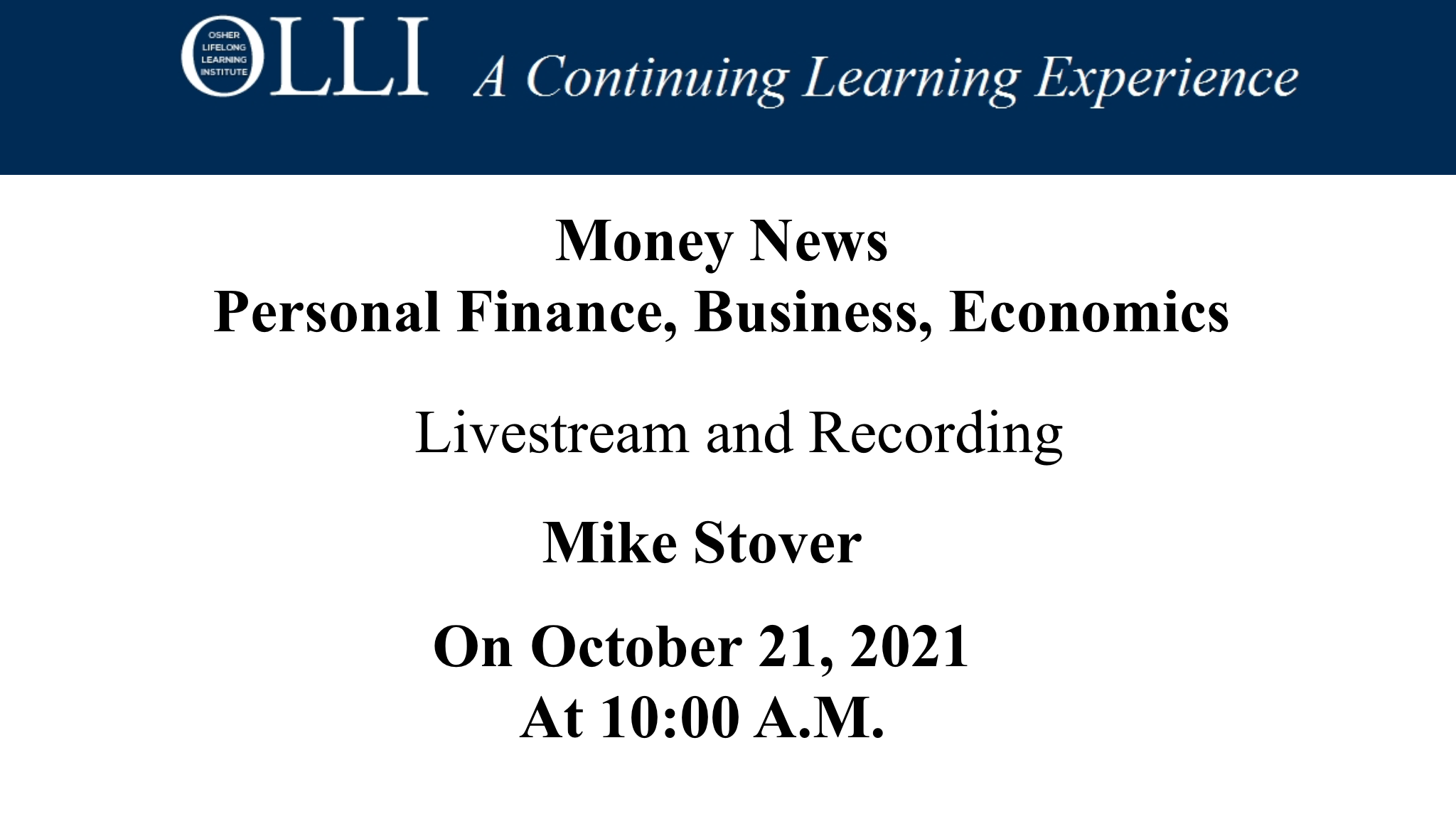 Click here for livestream Money News 10/21