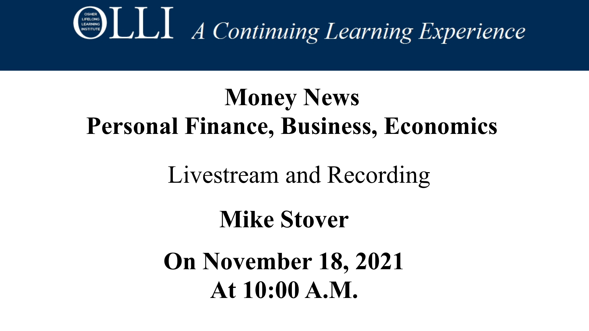 Click here to view livestream Money News 11/18