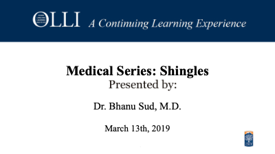 Click here to view the video on Shingles 3-13-19