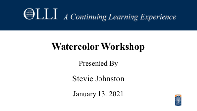 Click here to view Watercolor Workshop 1-13-2021 video