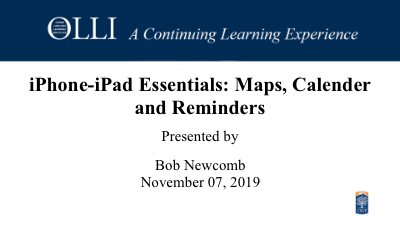 Click here to view the iPhone iPad Maps Calender Reminders 2019-11-07 video