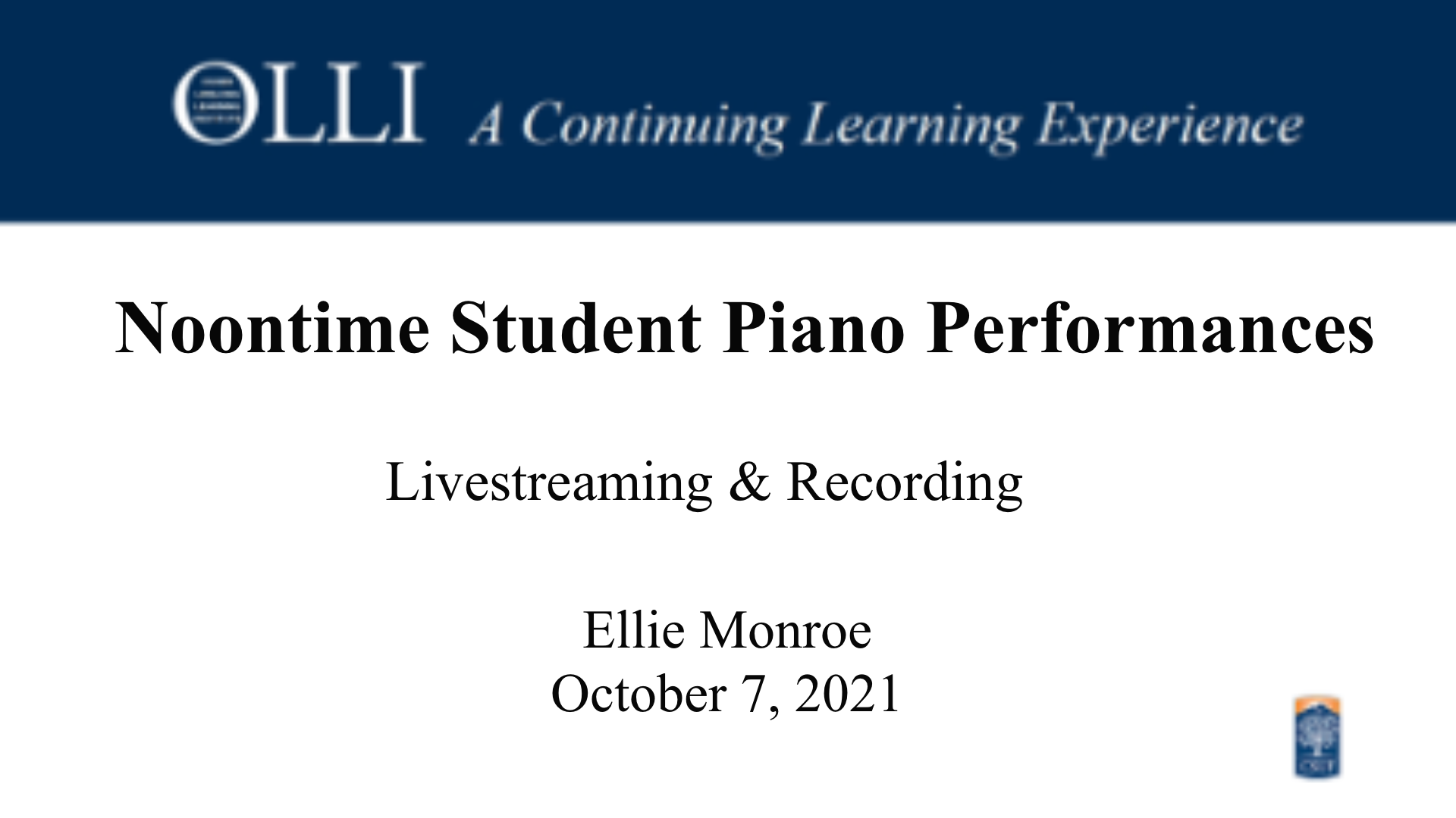 click here to view the livestream of noontime piano