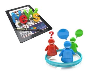 People questing the news