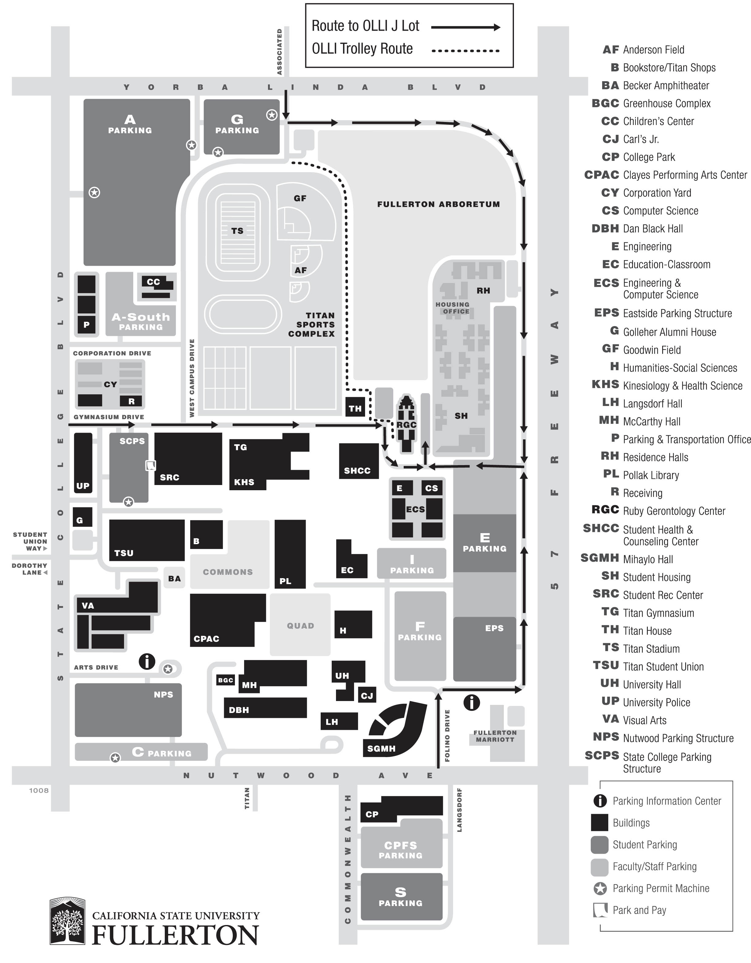 Campus Map to OLLI